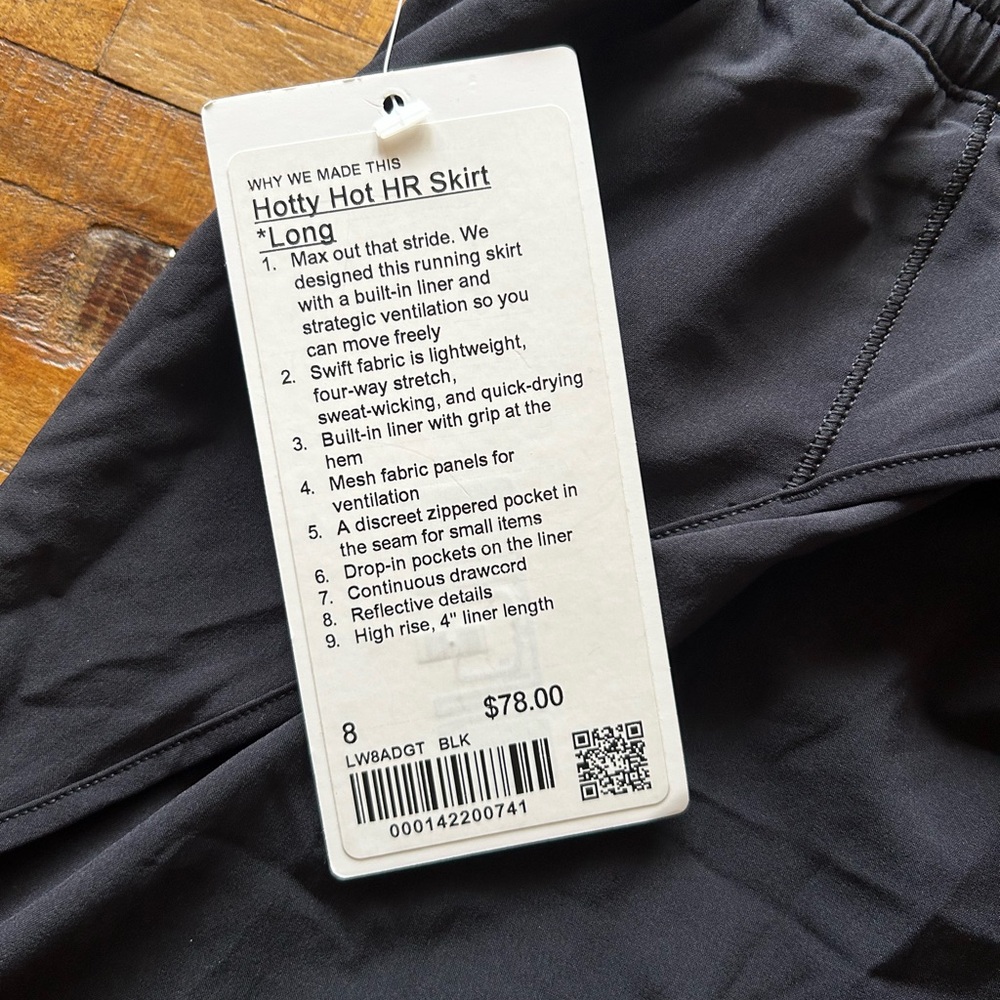 lululemon athletica Black Hotty Hot HR Skirt